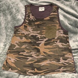 UNIONBAY Camouflage Tank Top - Green and Brown